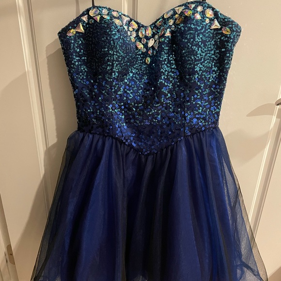 Blue Homecoming Dress - Picture 1 of 5